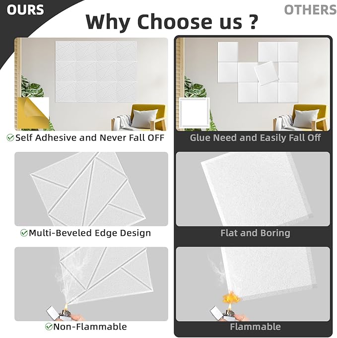 Art3dwallpanels 18 Pack Acoustic Panels 12