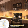 WOBANE LED Puck Lights Plug in, Under Cabinet Lighting with Switch, Dimmable Under Counter Lighting for Shelf, Closet, Cupboard, Bookcase, Display, Super Bright, 2700K Warm White, 6 Pack