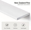 Vailando Floating Shelves for Wall, Set of 3 Solid Wood Wall Mounted Shelves, 23.6