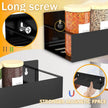 Magnetic Spice Rack Organizer for Fridge Seasoning Organizer for Kitchen storage with Screw Magnetic Shelf with Hook for Refrigerator and Oven (6pack-Black)