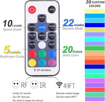 AIBOO RGB Color Changing LED Under Cabinet Lights Kit, Aluminum Slim Multi Color Puck Lights for Kitchen Counter Furniture Holiday Ambiance Christmas Decor Lighting (4 Lights)