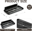 Adhesive Floating Shelves No Drill Floating Shelf for Wall Storage Damage-Free Wall Mounted Organizer for Bathroom, Kitchen, Bedroom & Office (Black, 4 PCS)
