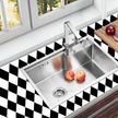 Black and White Peel and Stick Wallpaper Diamond Wallpaper Rhombus Contact Paper 17.3