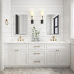 Wall Mount Mirror for Bathroom, Brushed Silver Metal Framed Rounded Corner Rectangular Vanity Mirror (18