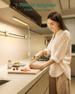 ASOKO 16 Inch Under Cabinet Lights,Plug and Play Under Counter Lighting,2700K Warm White with 700LM Bright,ETL Light Bar with ON/Off Switch for Kitchen,Under Desk,Workbench