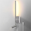 ZEROUNO Modern Plug in Wall Sconce Mounted Wall Reading Light, Corded Brushed Nickel Wall Sconce with On Off Switch, Art Deco Wall Mount Bedside Lamp for Bedroom Living Room Corner etc.
