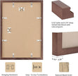 puthiac 16x24 Solid Oak Wood Picture Frame, No Mat, Wall Display Only, Vertical or Horizontal, Plexi Front, 1 Pack, Walnut