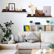 Suzile 2 Pcs Scalloped Shelves Wall Floating Shelves Set for Room, Bathroom, Bedroom, Cute Room Decor Aesthetic and Books, Toys, Photo Frames Storage(23