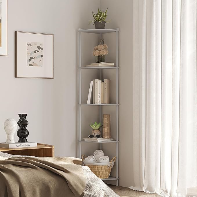 SUNMORY 5 Tier Corner Shelf Stand,Industrial 65