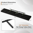Fun Memories 55 Inch Floating Shelves for Wall, Fireplace Mantel Shelf with Invisible Heavy Duty Bracket, 8 Inch Deep Storage Shelf for Living Room, Kitchen, Farmhouse, Black