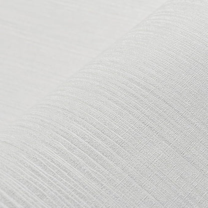 Haimin Grasscloth Textured Wallpaper 24in X 393in Fabric Contact Paper White Wall Paper Linen Peel and Stick Self-Adhesive Thick Vinyl Embossed Film Wallpaper (White)