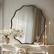 VooBang Black Scalloped Circle Mirror, 24