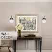1-Light Bathroom Wall Sconce Light,Black and Gold Vanity Lighting with White Milk Globe Glass Shade, Vintage Wall Light Fixture Wall Lamp Wall Mount Light for Bedroom Hallway