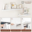 Vivelove 24/36/48/55 Inch Floating Shelves for Wall, 12 Deep Shelves for Room Wall Mounted, 2