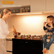 MYPLUS 16 Inch Under Cabinet Lights with Hand Wave, Under Counter Lighting 3000K Warm White,Dimmable,Plug and Play,LED Lights for Kitchen Cabinet, Cupboard, Closet, Desk