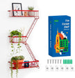 Fire Escape Shelf Red, Urban City Wall Art Decorative Action Figure Metal Display with Mini Ladder Shelf for Home Decor, Red 2.5 Tier