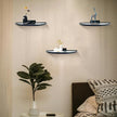 Cityelf Floating Shelves Wall Mounted Wall Decor Iron Glass Hanging Shelf Home Decor Set of 3 Display Ledge Shelves for Living Room Bedroom Office-Black
