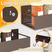 Magnetic Spice Rack Organizer for Fridge Seasoning Organizer for Kitchen storage with Screw Magnetic Shelf with Hook for Refrigerator and Oven (6pack-Bronze)