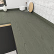 Wallercity Thick Green Wood Grain Contact Paper for Countertops Peel and Stick Green Wallpaper Self Adhesive Removable Vinyl Wrap for Counters Wood Wallpapers for Bathroom Kitchen Cabinets 15.8x236 IN