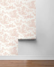 NextWall Chateau Toile Peel and Stick Wallpaper (Blush)