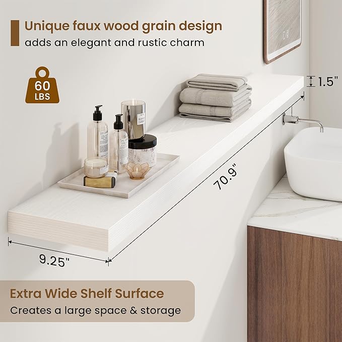 72in Floating Shelves for Wall, 72