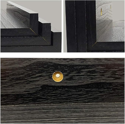 Lavezee 36 Inch Black Floating Wall Ledge Shelves Set of 3, Photo Picture Ledge Shelf with Lip for Office, Bedroom, Living Room, Kitchen