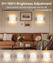 Lightess Modern LED Wall Sconce, Hardwired Indoor Wall Lights Set of 2, 3000K Up and Down Wall Mount Lamp, White Indoor Sconces Wall Lighting for Living Room Bedroom Hallway Corridor (Warm White)