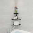 Corner Shelf, 3.0mm Aluminum Alloy Corner Shelf Wall Mounted, for Bathrooms,Offices, Bedrooms,Kitchens,Dorm Rooms and Living Rooms(6 in Black)
