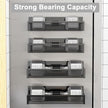 Magnetic Spice Rack for Refrigerator, 4 Pack Magnetic Shelf, Fridge Magnet Organizer with Moveable 8 Hooks, Magnetic Fridge Shelf for Kitchen Organization and Storage (4 Pack)
