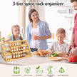 Spice Rack - Bamboo Wood Spice Rack Organization for Cabinet/Countertop