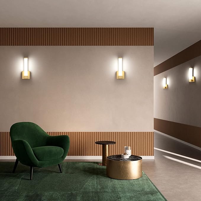 Gold Wall Lights for Bedroom Modern Indoor LED Hallway Sconces Corner Light 12