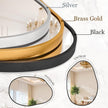 Large Irregular Wall Mirror Black Asymmetrical Bathroom Mirror Modern Decorative 26