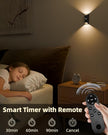 EZVALO Motion Sensor Wall Lights Indoor, 4000mAh Rechargeable Battery Operated Wall Sconces, 3 Color Temps, Dimmable, Wireless Magnetic Night Light with Remote, Timer, for Hallway, Stair, Bedroom