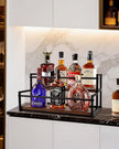 2 Pack Coffee Syrup Organizer Stand, 2-Tier Syrup Holder Rack for Coffee Bar Accessories & Liquor Bottle Display Shelf, Space-Saving Coffee Station Organizer for Syrup, Liquor, Dressing