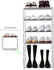 Stackable Small Shoe Rack, Entryway, Hallway and Closet Space Saving Storage and Organization (10-Tier, White)