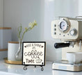 Coffee Desk Decor Sign, Coffee Time Sign With Stand For Farmhouse Home Kitchen Table, Wine Sign For Farmhouse Home Kitchen Bar Shelf Table, Gifts For Family Friend Coworker-09