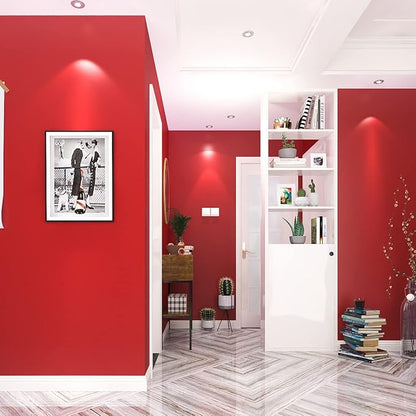 AbaBoorty 80''x15.8'' Peel and Stick Dark Red Adhesive Wall Paper Decorative Solid Color Wallpaper for Kitchen Thick Dark Contact Paper Self Adhesive Textured Red Wallpaper Decorative Vinyl Roll