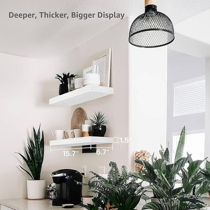 QEEIG Bathroom Floating Shelves for Wall - 15.7