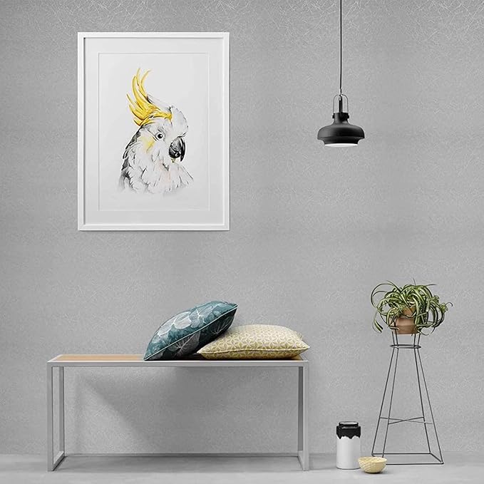 Abyssaly 15.7 inch X 118 inch Silver Grey Wallpaper Embossed Self Adhesive Peel and Stick Removable Home Decoration Vinyl Cabinet Countertops Furniture Countertop Solid Color Shelf Paper Silk