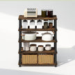 Furinno Turn-S-Tube Storage Shelves Set of 2, 3-Tier Stackable Standing Shelf, Open Corner Shelf, for Organization and Storage, Living Room, Garage, Home Office, Amber Pine