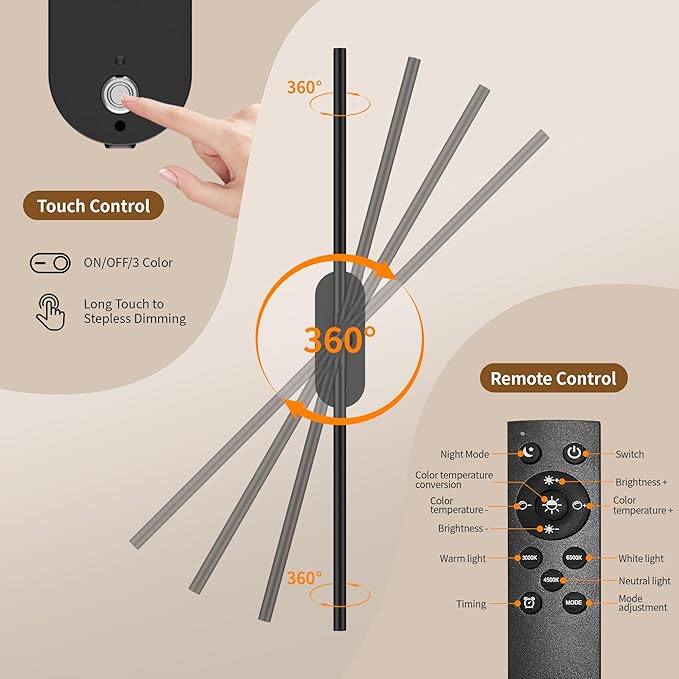 2026 Upgraded Wall Sconces Set of 2, Magnetic 10000mAh Wireless USB Rechargeable Wall Lights,360°Rotation Wall Sconce With Remote Control,LED Dimmable Wall Lamp For Living Room,Bedroom,Hallway (30 In)