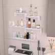 White Floating Shelves for Wall Shelf for Bedroom, Waterproof Solid Wood Floating Shelves Bathroom，Small Relief Textures, Suitable for Bedroom, Living Rooms, Kitchens, Office, and Bathroom