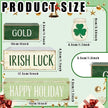 St. Patrick’s Day Decorations - St Patrick Day Irish Luck Tiered Tray Decor Set - Wooden Shamrock Tabletop Decoration - Rustic Farmhouse Holiday Home Decor for Indoor Shelf Mantel Coffee Table Gift