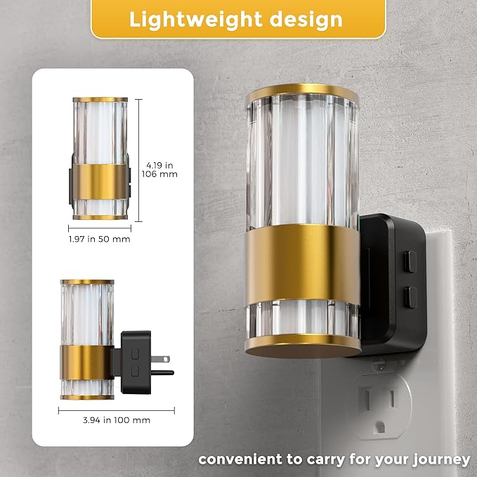 L LOHAS LED Night Light, Night Lights Plug into Wall, 10-Color RGB Change Nightlights,10/50/100LM Adjustable Automatic Nightlights Plug in with Dusk to Dawn Sensor for Room Bathroom Hallway