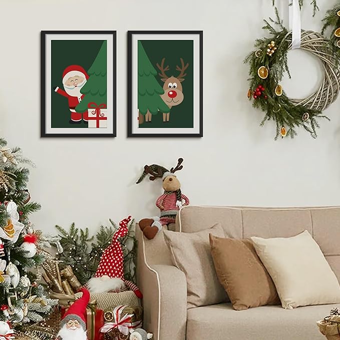 upsimples 13x19 Picture Frame Set of 5, Display Pictures 11x17 with Mat or 13 x 19 Without, Wall Gallery Poster Frames, Black