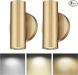 Wall Sconces Set of Two, 2-Light Brass Wall Sconce, Indoor Up and Down Wall Lamp, Wall Light for Bedroom Bathroom Stair Hallway, WL4830-2W-BB-2pk