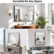 Koonmi Black Framed Bathroom Mirror - Shatterproof 30