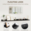 Axeman 30 Inch Floating Shelves | Picture Ledge Shelf Set of 2 | Black Wall Shelves with Lip | Black Picture Shelf for Wall with Ledge | Photo Ledges 30 Inch