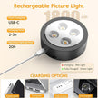 Brightown 2-Pack Picture Lights for Wall, Magnetic Art Display Picture Lights with Remote, 3 Lighting Modes Battery Operated Picture Light, Dimmable & Timer Art Wall Lights for Pictures, Black