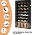 Laiensia 9-Tier Vertical Shoe Rack Organizer, Space Saving Shoe Storage Organizer, Non-Woven Cover Shoe Shelf Holds 36-45 Pairs for Bedroom, Hallway, Closet Entryway, Black